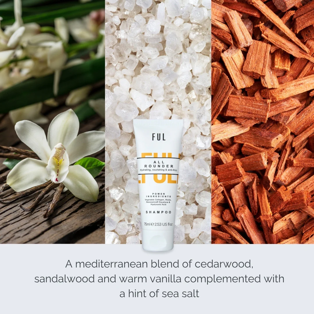 FUL All-Rounder Shampoo Mini 75ml – Sulphate-Free Cleanser for Dry, Damaged & Frizzy Hair - Image 4