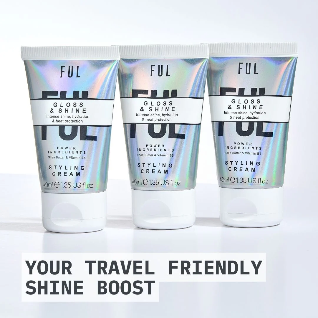 FUL Gloss and Shine Styling Cream 40ml – Lightweight Anti-Frizz, Heat Protection, Hydration & Radiant Shine - Image 4