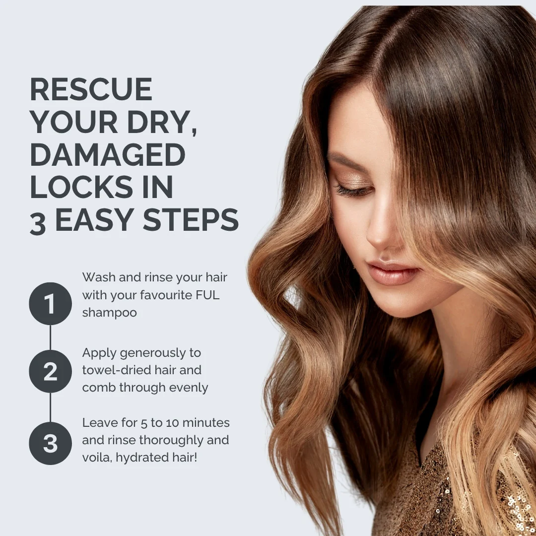FUL Intense Moisture Hair Mask Mini 60ml – Deep Hydration for Dry, Damaged or Curly Hair - Image 5