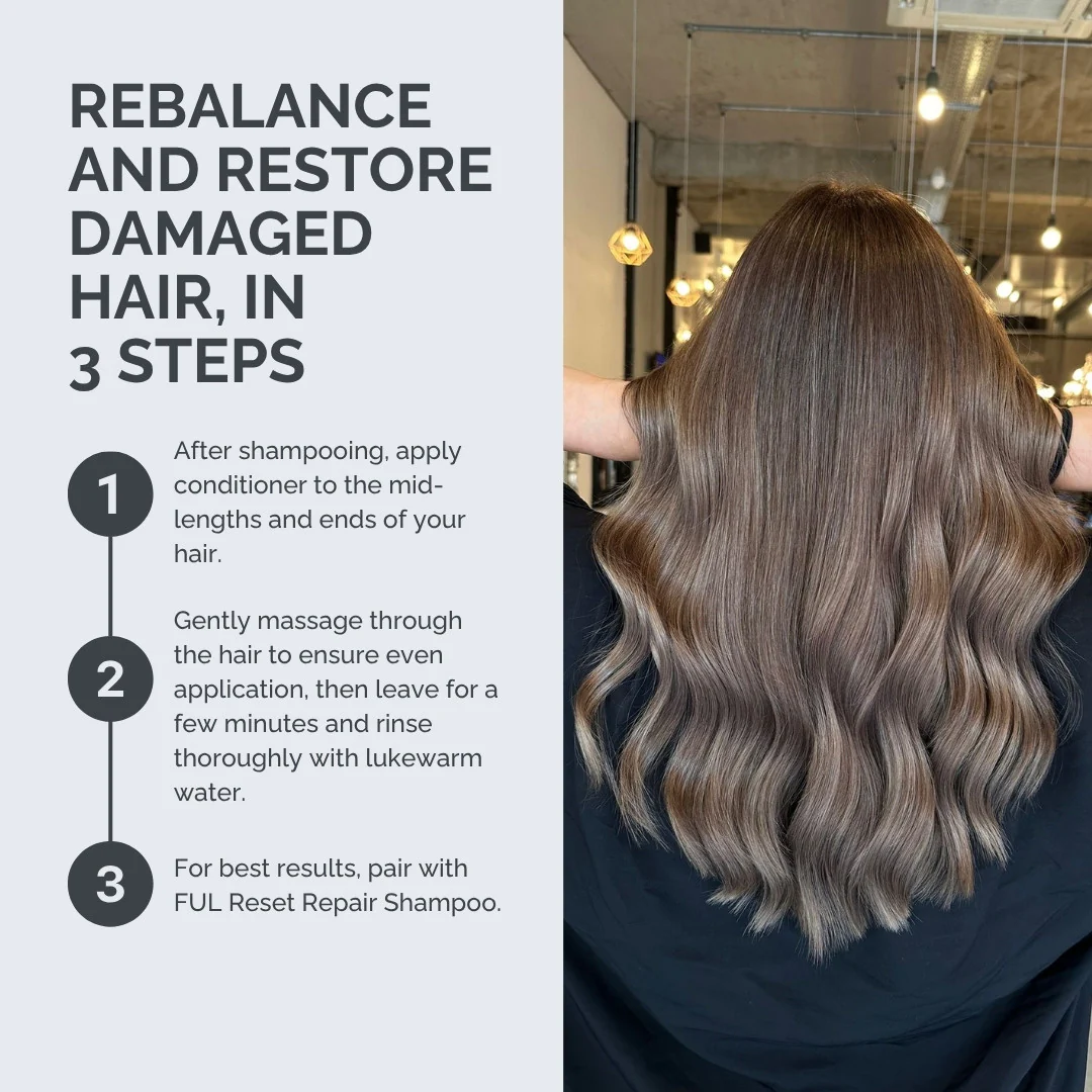 FUL Reset Repair Conditioner 250ml – Deep Treatment for Dry, Damaged or Curly Hair | Nourish & Detangle - Image 4